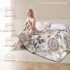 LUTBM Boho Throw Blanket for Bed 60"x80", 100% Cotton Cozy Couch Blankets - Image 6
