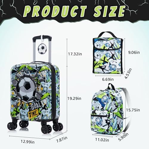 16’’ Kid’s Luggage Set with Spinner Wheels, Hardside with Suitcases,6 Piece - Image 2