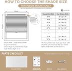 AOSKY No Drill Cordless Light Filtering Cellular Shade 24" W x 48" H White - Image 2