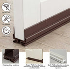 Yaocom 2strip 32" Vinyl U Shape Door Bottom Seal Slide on Door Sweep, Brown - Image 3
