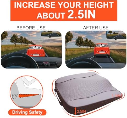 Lofty Aim Car Seat Cushion, Memory Foam Car Seat Cushions for Long Driving - Image 4