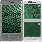 Imperial Rooms King Quilt Emerald Leaf 8 Pack for Hotel Guest Bedroom - Image 4