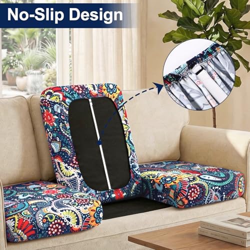Smiry Waterproof Patio Cushion Covers, Stretch Outdoor Furniture Covers - Image 4