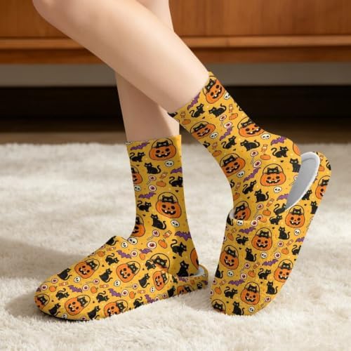 House Slippers for Women Washable Closed Toe with Cute Socks - Image 2