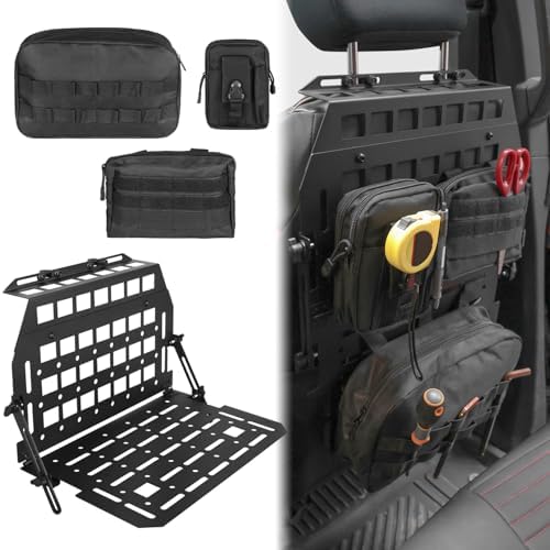 Car Backseat Rigid MOLLE Panel Seat Back Tactical Organizer Storage Mount by MSIZOY
