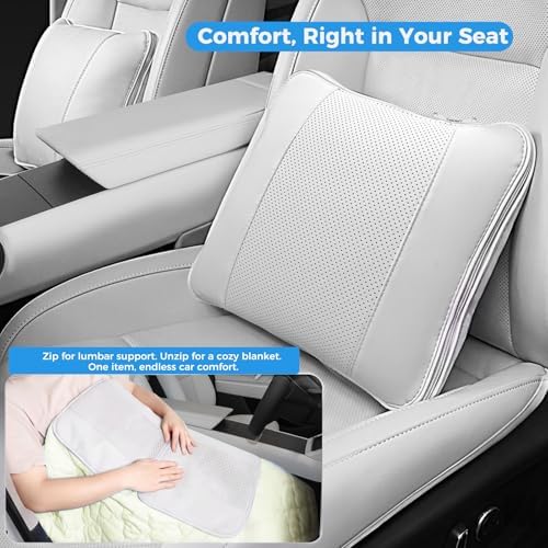 3 in 1 Lumbar Support Pillow Hugging Pillow with Blanket for Tesla - Image 4