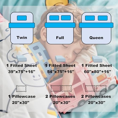 Erosebridal RV Camper Twin Fitted Sheet, Outdoor Camping Themed Bedding Set for Kids Girls Boys, Fun Summer Campsite Bed Sheets, Hiking Camping Lover Gifts Room Decor (No Top Sheet) - Image 6