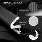 LSGCQ Kerf Weather Stripping for Door Seal Strip, 40 Ft, Black - Image 2