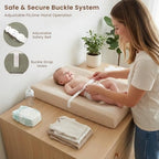 Konssy Baby Changing Pad Set with Waterproof Lining & 2 Pack Muslin Covers - Image 4