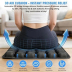 Bogey's Antidote Upgrade Airplane Seat Cushion - Inflatable Travel Cushion for Long Flights with No External Pump, Non-Slip, Washable, with Storage Bag(Black) - Image 3