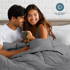 Bare Home Duvet Insert Comforter (Twin/Twin XL, Grey) - Image 4