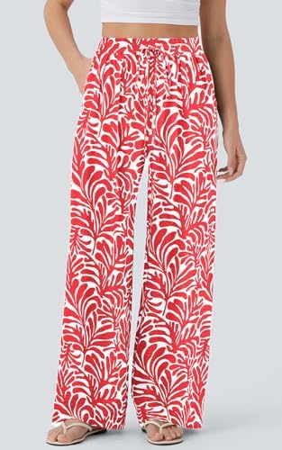 PRETTYGARDEN Womens Pants Elastic Waist Striped Lightweight Palazzo Pant - Image 3