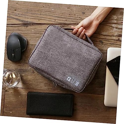 jojofuny 2pcs Multifunctional Storage Bag Canvas Earphone Travel Charging Pack - Image 7