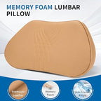 Lumbar Support Pillow for Car Seat, Office, Palomino Brown, 1PC - Image 6