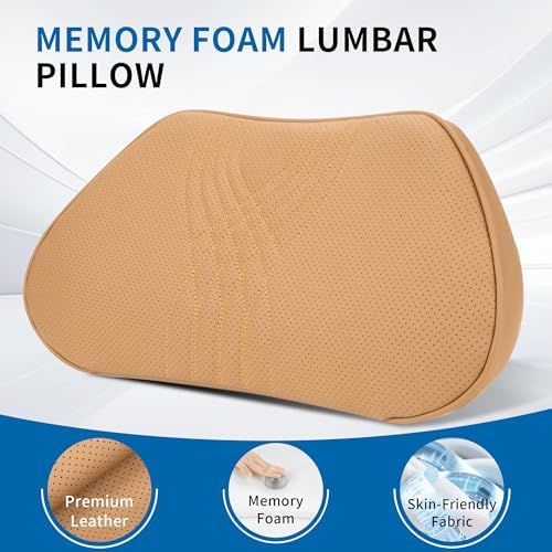 Lumbar Support Pillow for Car Seat, Office, Palomino Brown, 1PC - Image 6