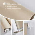 NUTRO CHILL Blackout Roller Shades Blinds for Windows 23" W x 68" L Beige - Image 4