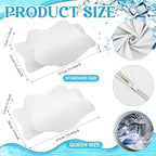 Hahafelt 2 Pcs Cooling Cervical Pillowcase, White, Standard Size - Image 2