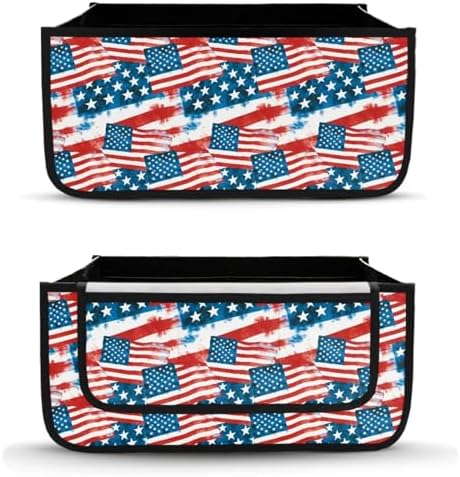 LedBack American Flag 3 Pcs Sets Rollator Walker Accessories Lightweight Rollator Walker Seat & Backrest Covers, Rollator Storage Basket for 4th of July - Image 3