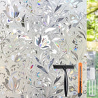 HIDBEA Window Privacy Film, 3D Stained Glass Static Cling 35.4 in x 78.7 in by HIDBEAWindowFilm