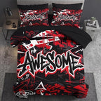 WeCozy Full Comforter Set with Sheets, 7 Pieces Graffiti Grunge Bedding by WeCozyHomeDecor
