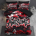 WeCozy Twin Comforter Set with Sheets, 5 Pieces Graffiti Grunge Bedding by WeCozyHomeDecor