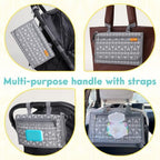 Kopi Baby Portable Diaper Changing Pad, Wipes Pocket, Modern Grey Arrows - Image 3