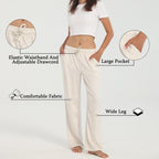 3-Pack Women's Lounge Pants, Wide Leg Sweatpants with Pockets - Image 3