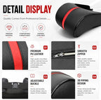 Car Neck Pillow for Toyota Compact SUV RAV4 Prime 2021–2024, Leather Leather Headrest Cushion, Soft Padded Neck Support for Driving, Comfortable Pillow for Daily Commutes,B Red - Image 4