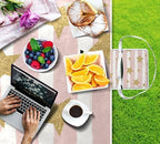 MNSRUU Picnic Blanket Waterproof Foldable, Gold Glittering Stars Large Outdoor Picnic Beach Camping Blanket Travel Mat, Shoulder Strap Tote, Rectangle 57x59in - Image 4