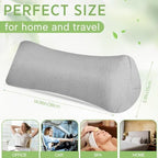 DoubleFill 2 Pcs Buckwheat Neck Pillow Adjustable, Gray, Plush - Image 2