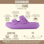 CUSHIONAIRE Fame Pillow Recovery Sandals for Women, Adjustable Double Buckle Waterproof EVA Cloud Slides for Women - Image 4