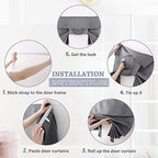 RYB HOME 2 Panels Blackout French Door Curtains for Front Back Glass Door - Image 2