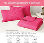 Exclusivo Mezcla 3-Piece California King Size Quilt Bedding Set, Hot Pink - Image 6