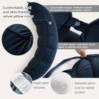 Peallow(Pat. Pend) – Long Round Body Pillow for Adults, Bolster Pillow for Sleeping, Soft and Supportive Pillow for Sleeping & Lumbar Support (Teal Blue,39") - Image 4
