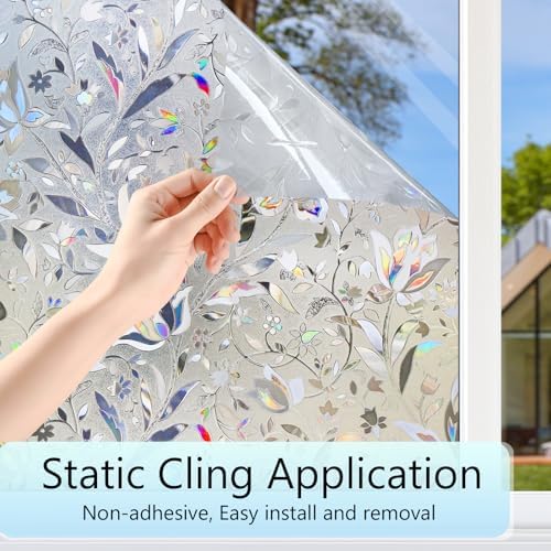 HIDBEA Window Privacy Film, 3D Stained Glass Static Cling 35.4 in x 78.7 in - Image 4