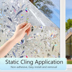 HIDBEA Window Privacy Film, 3D Stained Glass Static Cling 29.5 in x 78.7 in - Image 4