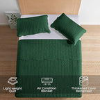 Imperial Rooms King Quilt Emerald Leaf 8 Pack for Hotel Guest Bedroom - Image 3