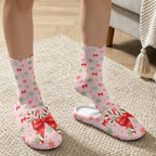 House Slippers for Women Washable Closed Toe with Cute Socks - Image 3
