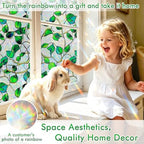 SOMWISE Rainbow Stained Glass Window Privacy Film,Heat Blocking Save Energy - Image 3