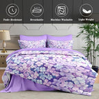 WeCozy Full Comforter Set with Sheets, 7 Pieces Floral Blossom Bedding - Image 5