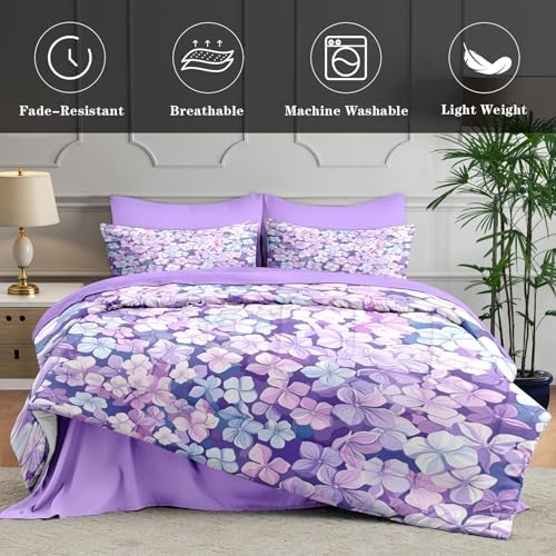 WeCozy Full Comforter Set with Sheets, 7 Pieces Floral Blossom Bedding - Image 5