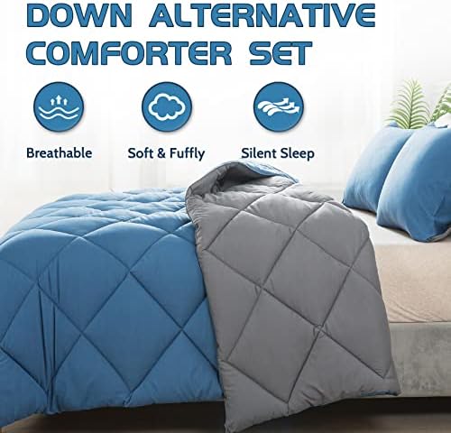 Decroom Lightweight 2 Pieces Comforter Set Twin Quilted Duvet Insert - Image 2