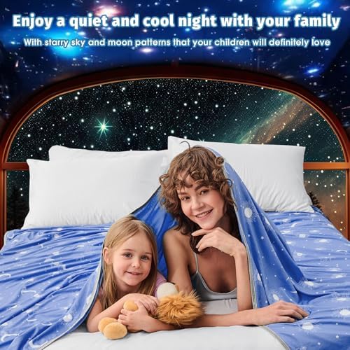 inhand Cooling Blanket - Cooling Blankets for Hot Sleepers -Decorative Lightweight Breathable Summer Cold Blankets for Sleeping Night Sweats to Keep Cool-(90"x108") Midnight Blue - Image 5