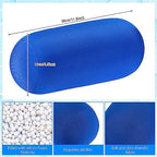 Geelin 2 Pcs Microbead Roll Pillow Bolster Neck Back Support,Pink, Blue - Image 3