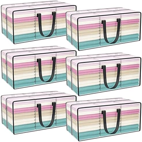 Heavy Duty Extra Large Clear Moving Bags with Strong Zipper Handles by ACNUSIK