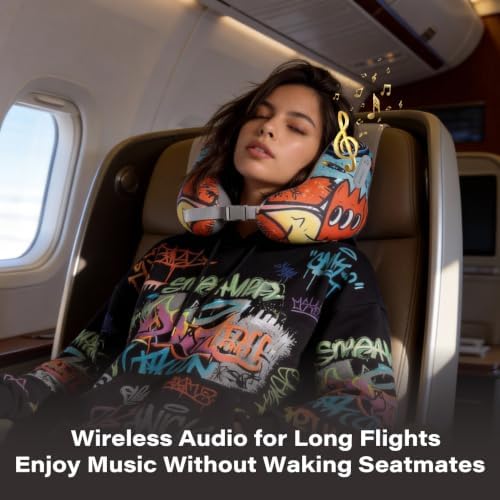 Bluetooth Travel Neck Pillow, Memory Foam - Image 3