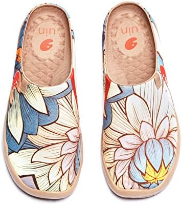 UIN Slipper Woman Travel Art Painted Shoes Wide Toe Casual Home Slip On Mules Malaga - Image 4