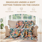 LUTBM Boho Throw Blanket for Couch 50"x60", Cotton Decorative Bed Throws - Image 4