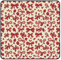 Pink Red Rosette Pattern Foldable Zipper Picnic Blankets 78.7"x78.7" by Unknown