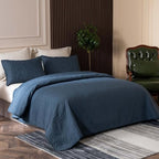 Whale Flotilla Soft Queen Quilt Bedding Set 3-Pieces Lightweight Bedspread - Image 2